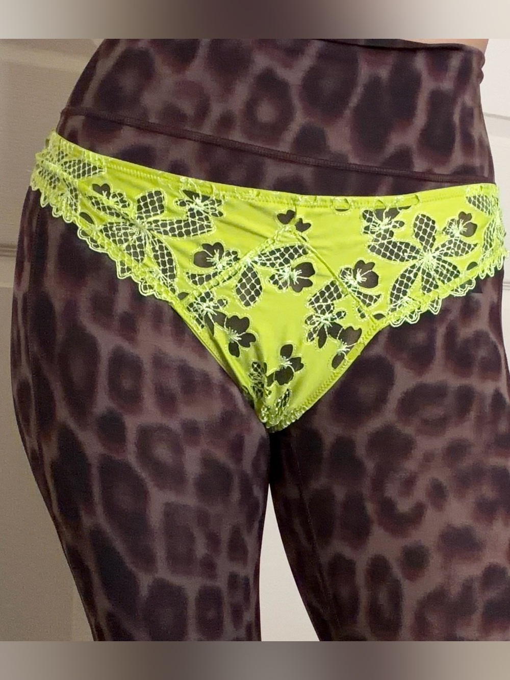 Neon Yellow Thong Medium